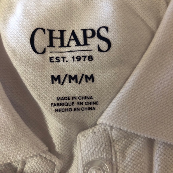CHAPS Womens Sleeveless Polo Shirt Size Medium White New - Picture 7 of 8